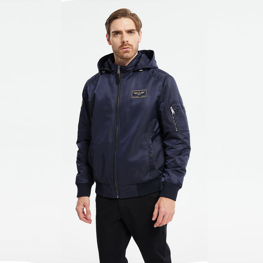 Military Embroidered Label Bomber Jacket