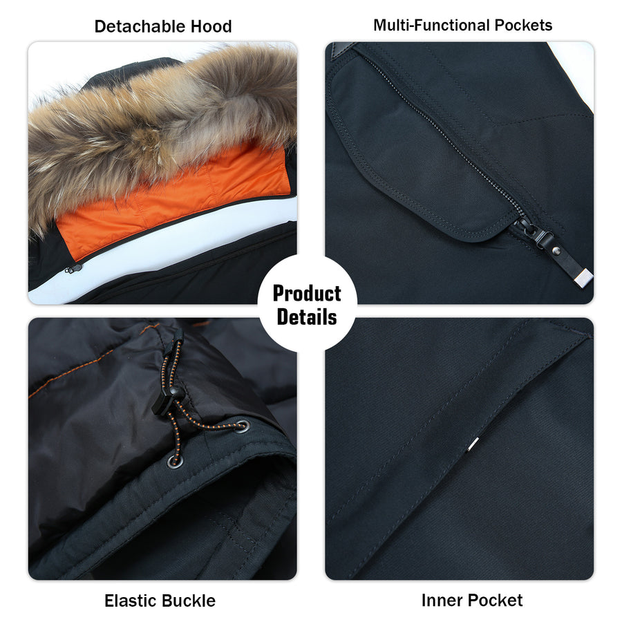 Urban Explorer All-Weather Hooded Parka With Built-in Thermometer