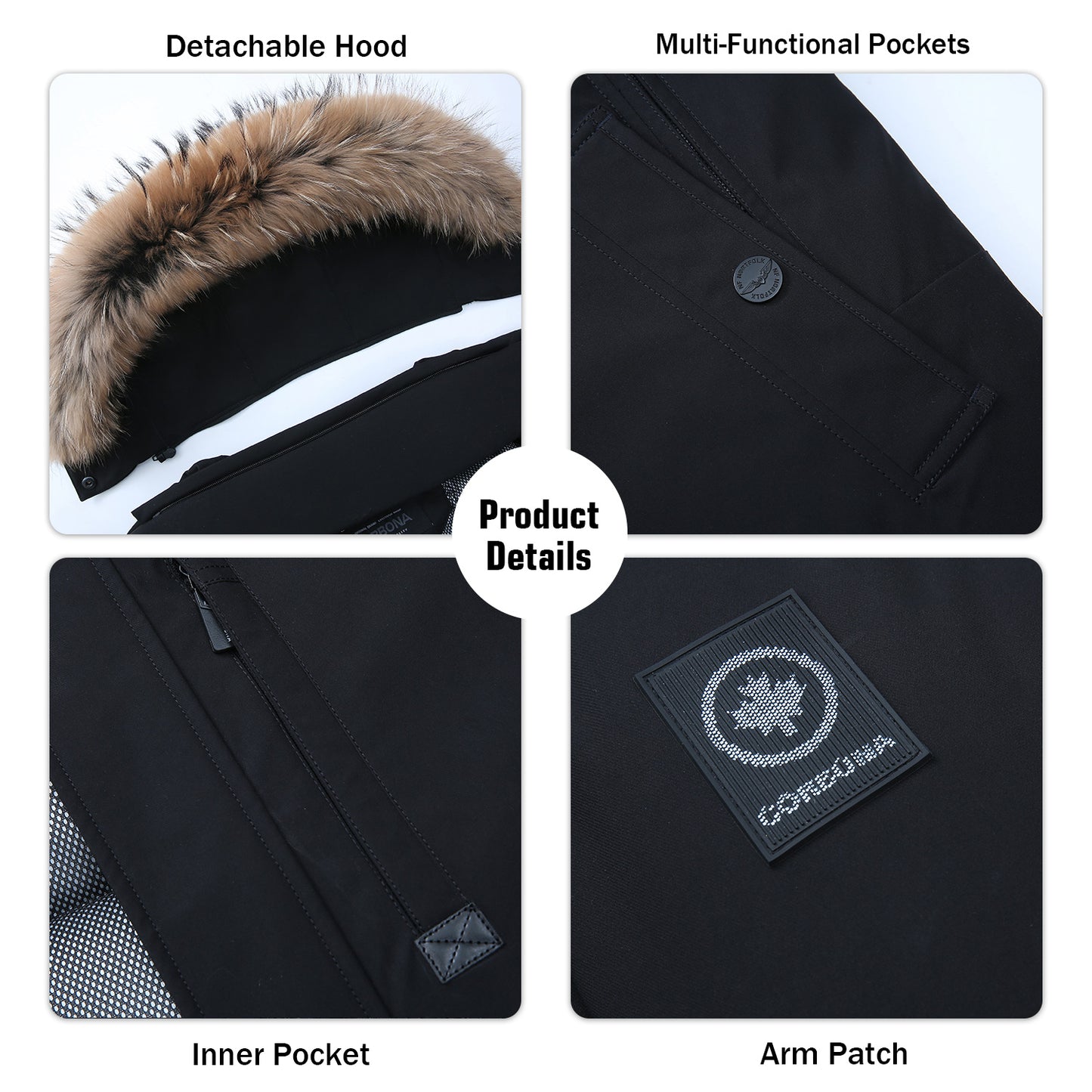 Long Padded Arctic Explorer Fur-Lined Winter Jacket