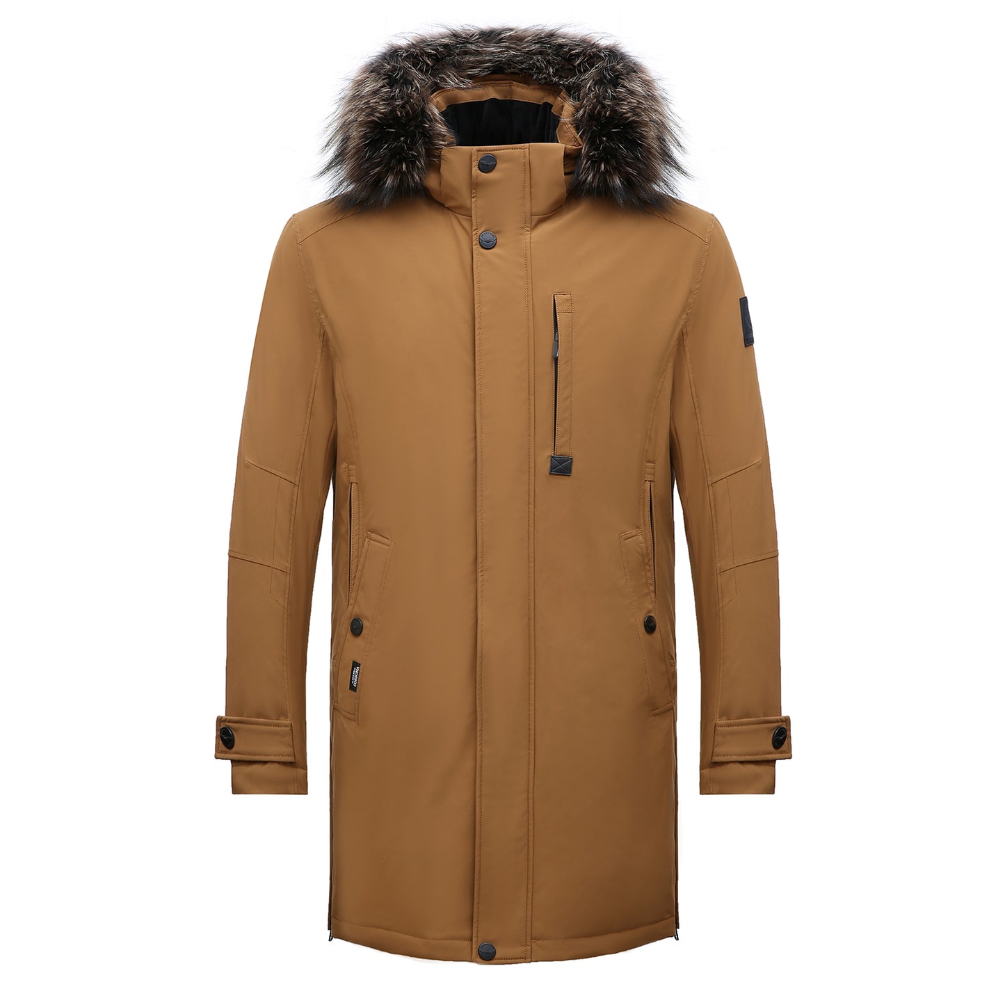 Long Padded Arctic Explorer Fur-Lined Winter Jacket