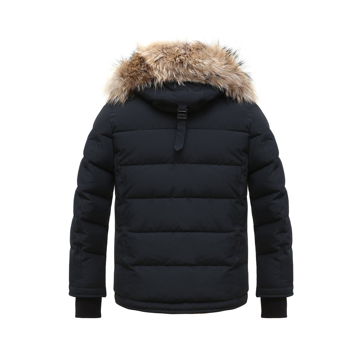 Ultra-Warm Real Fur Collar Padded Contrast Jacket