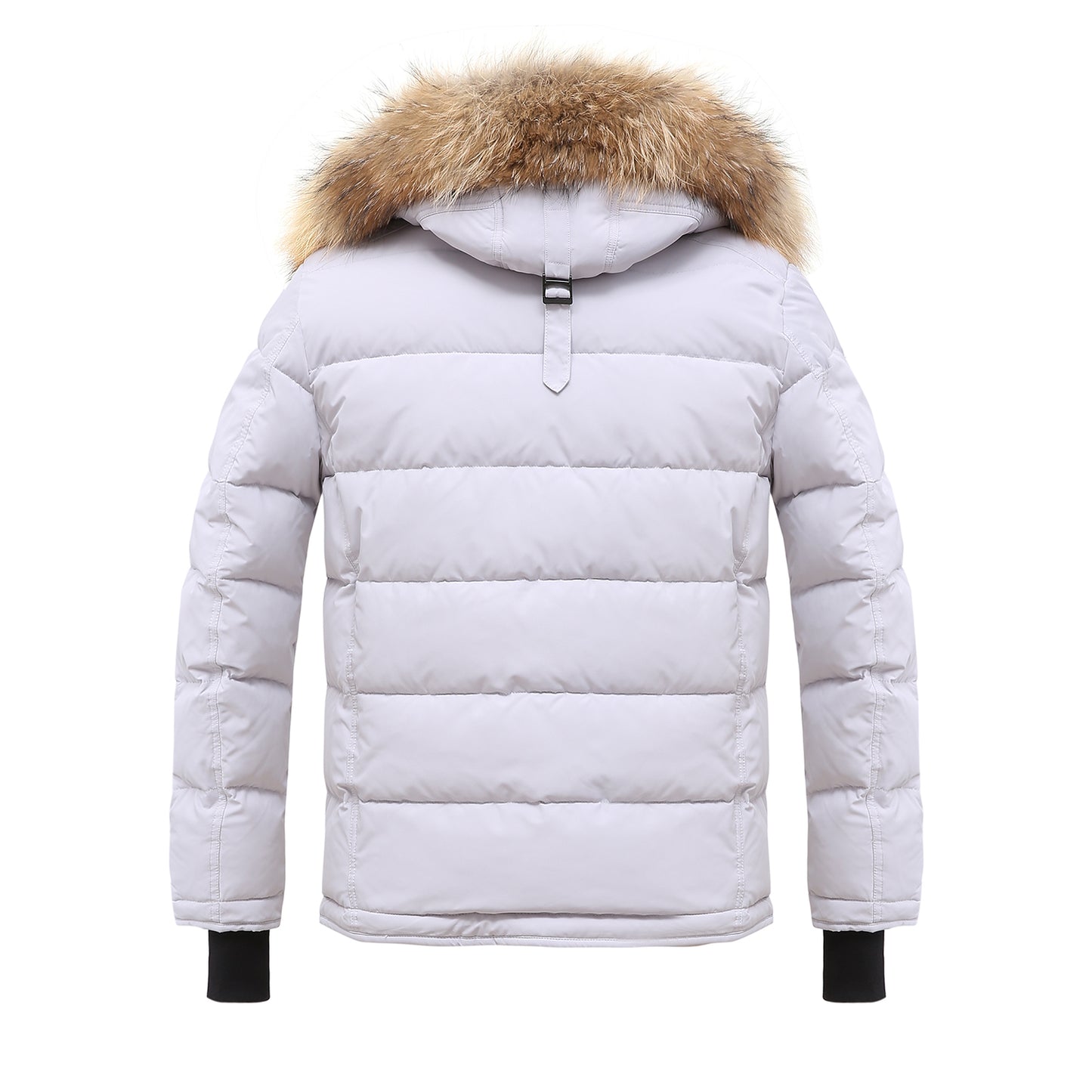 Ultra-Warm Real Fur Collar Padded Contrast Jacket