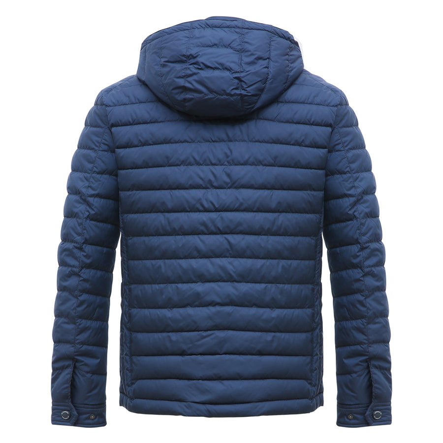 Detachable-hooded Jacket with Secured Zipper Pockets