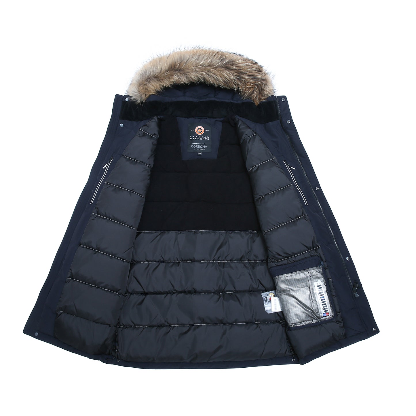 Long Padded Arctic Casual Detachable Hooded Insulated Jacket