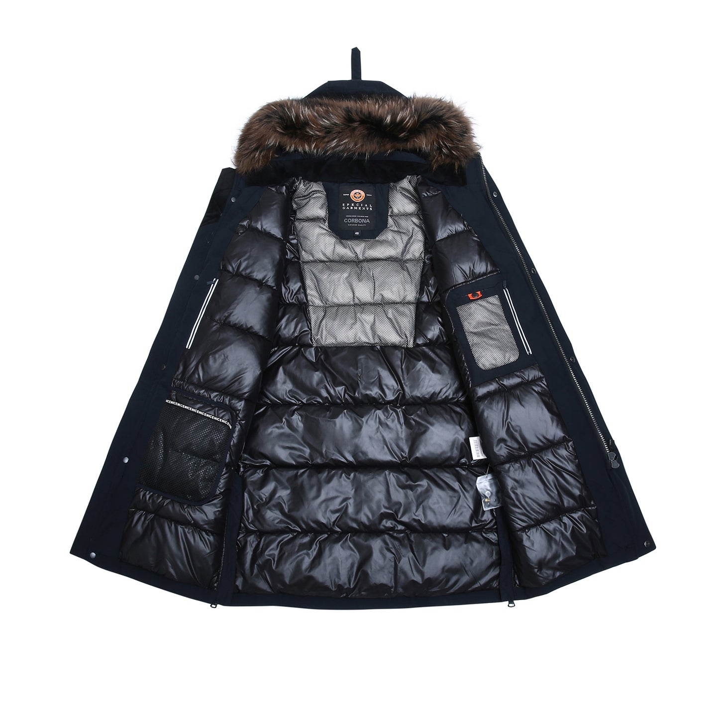 Long Padded Arctic Explorer Fur-Lined Winter Jacket