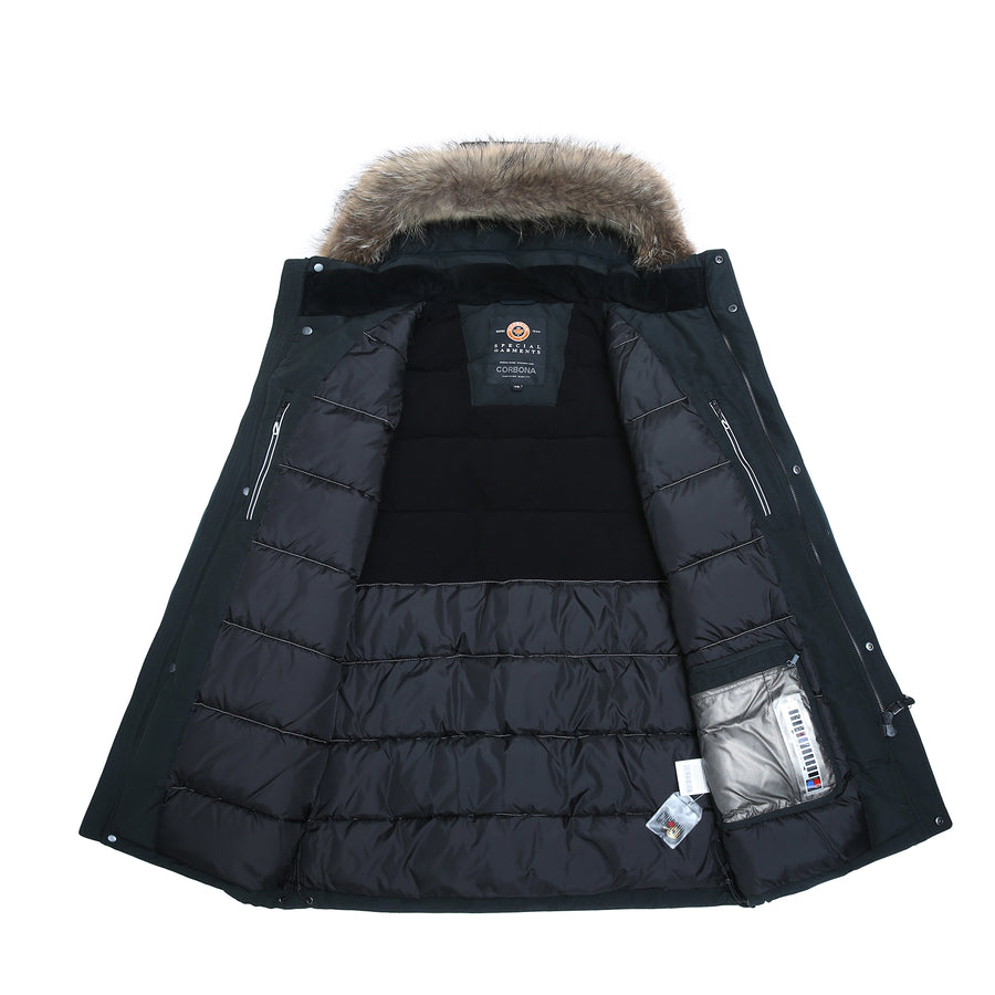 Long Padded Arctic Casual Detachable Hooded Insulated Jacket
