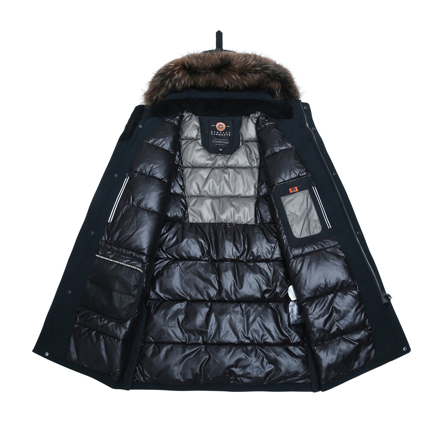 Long Padded Arctic Explorer Fur-Lined Winter Jacket