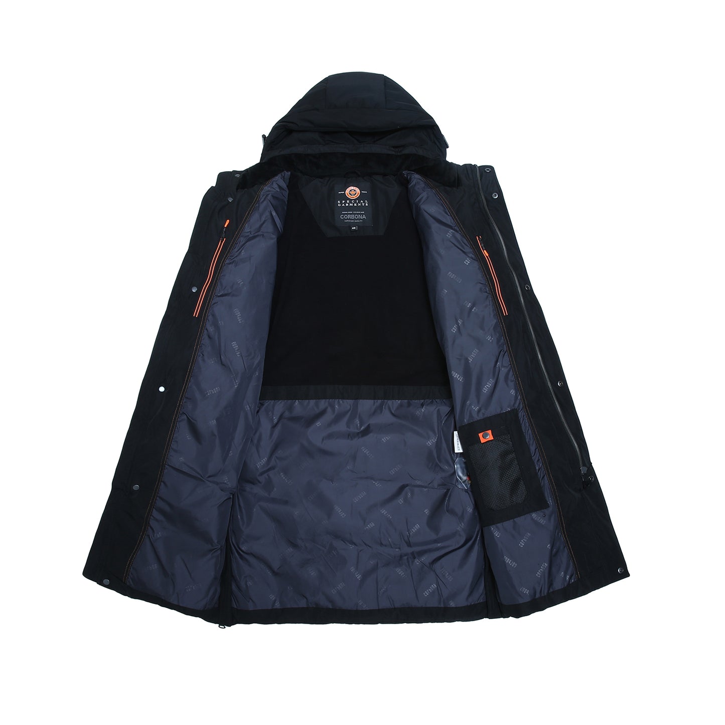 Long Padded Everyday Essentials Detachable Hooded Jacket