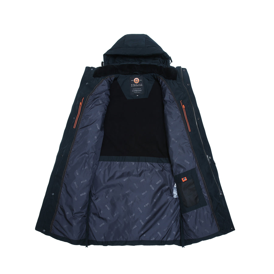 Long Padded Everyday Essentials Detachable Hooded Jacket