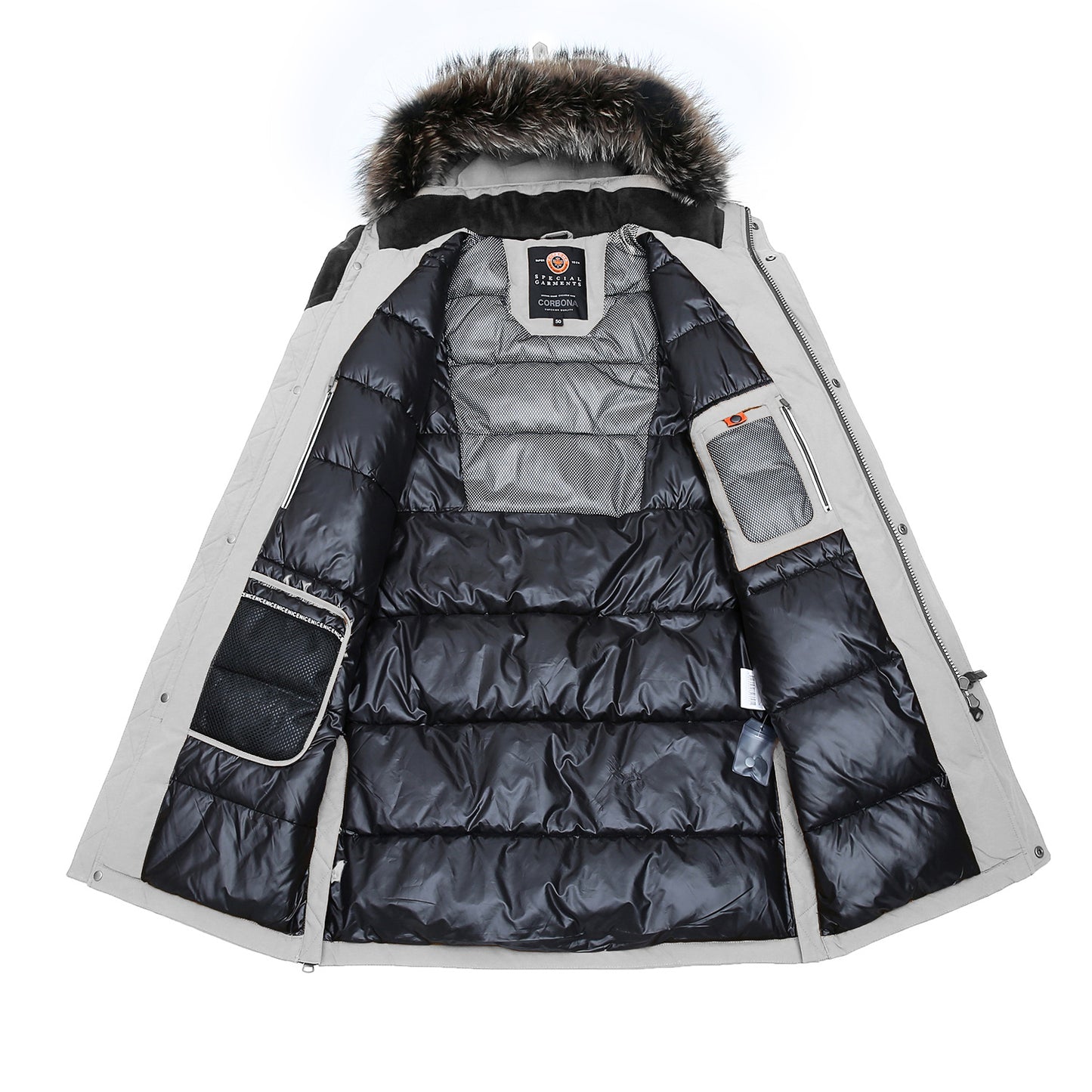 Long Padded Arctic Explorer Fur-Lined Winter Jacket