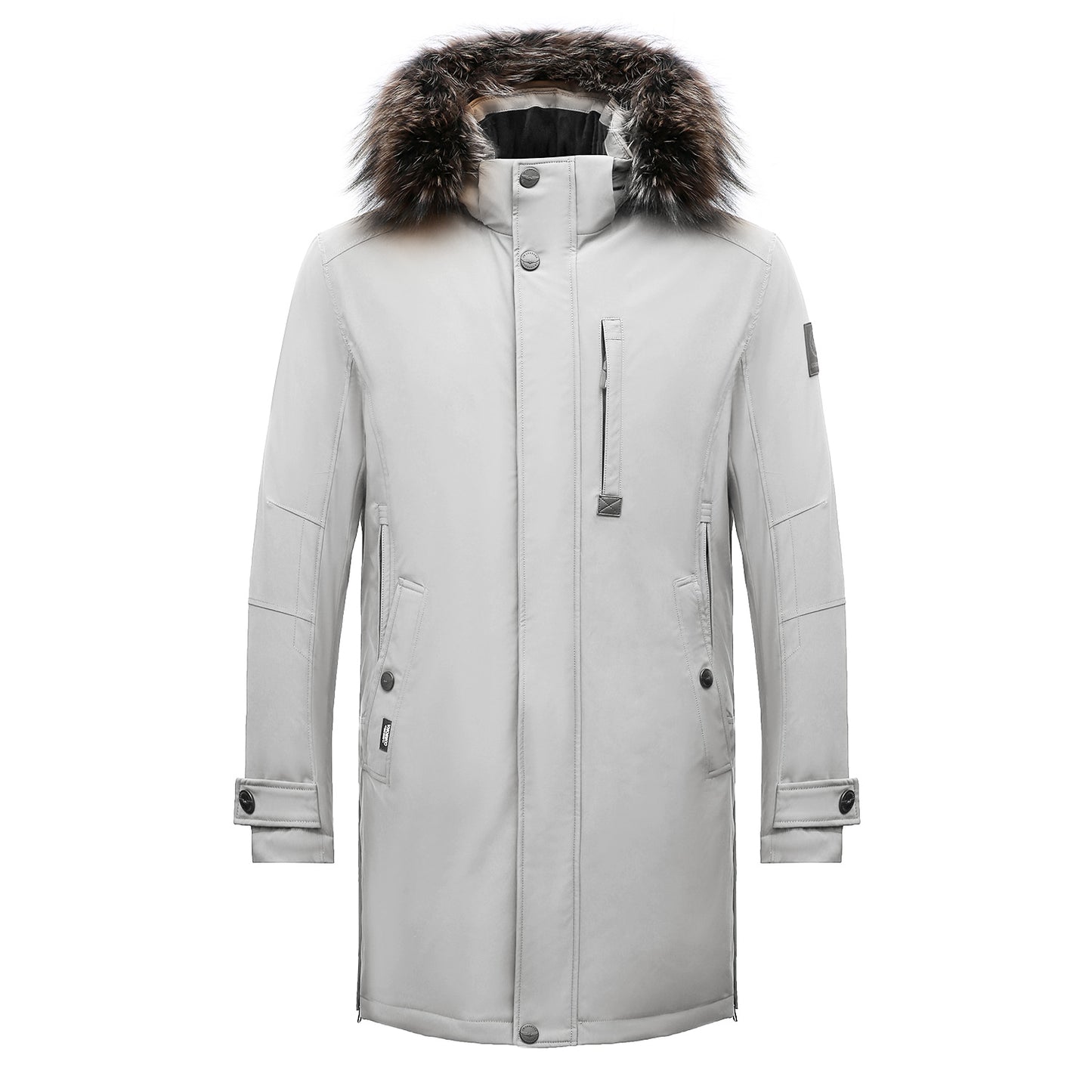 Long Padded Arctic Explorer Fur-Lined Winter Jacket