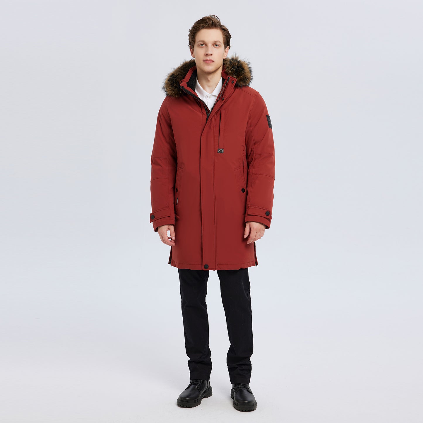 Long Padded Arctic Explorer Fur-Lined Winter Jacket