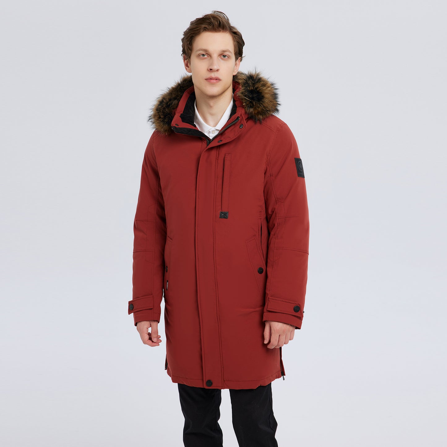 Long Padded Arctic Explorer Fur-Lined Winter Jacket