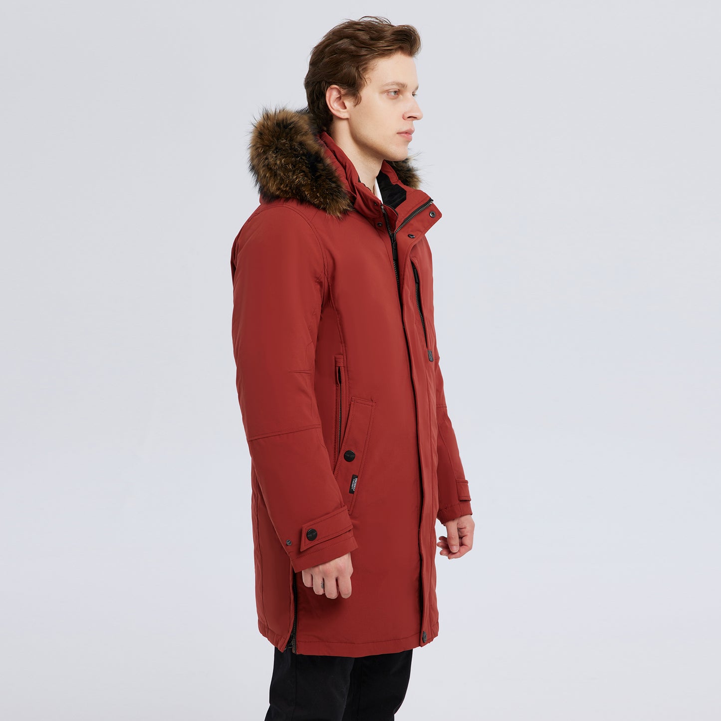 Long Padded Arctic Explorer Fur-Lined Winter Jacket