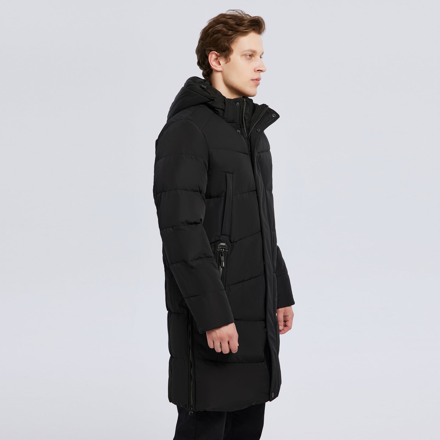 Long Padded Everyday Essentials Detachable Hooded Jacket