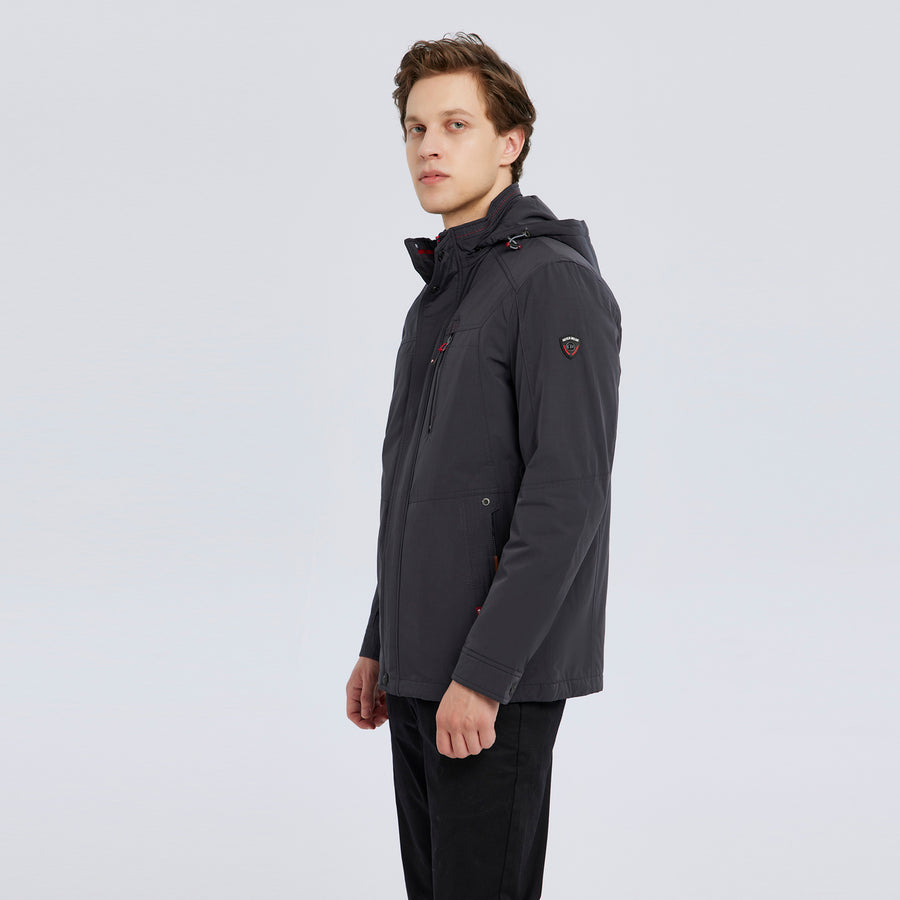 Detachable-Hooded Multi-Pockets Padded Jacket(Regular&Plus Size)