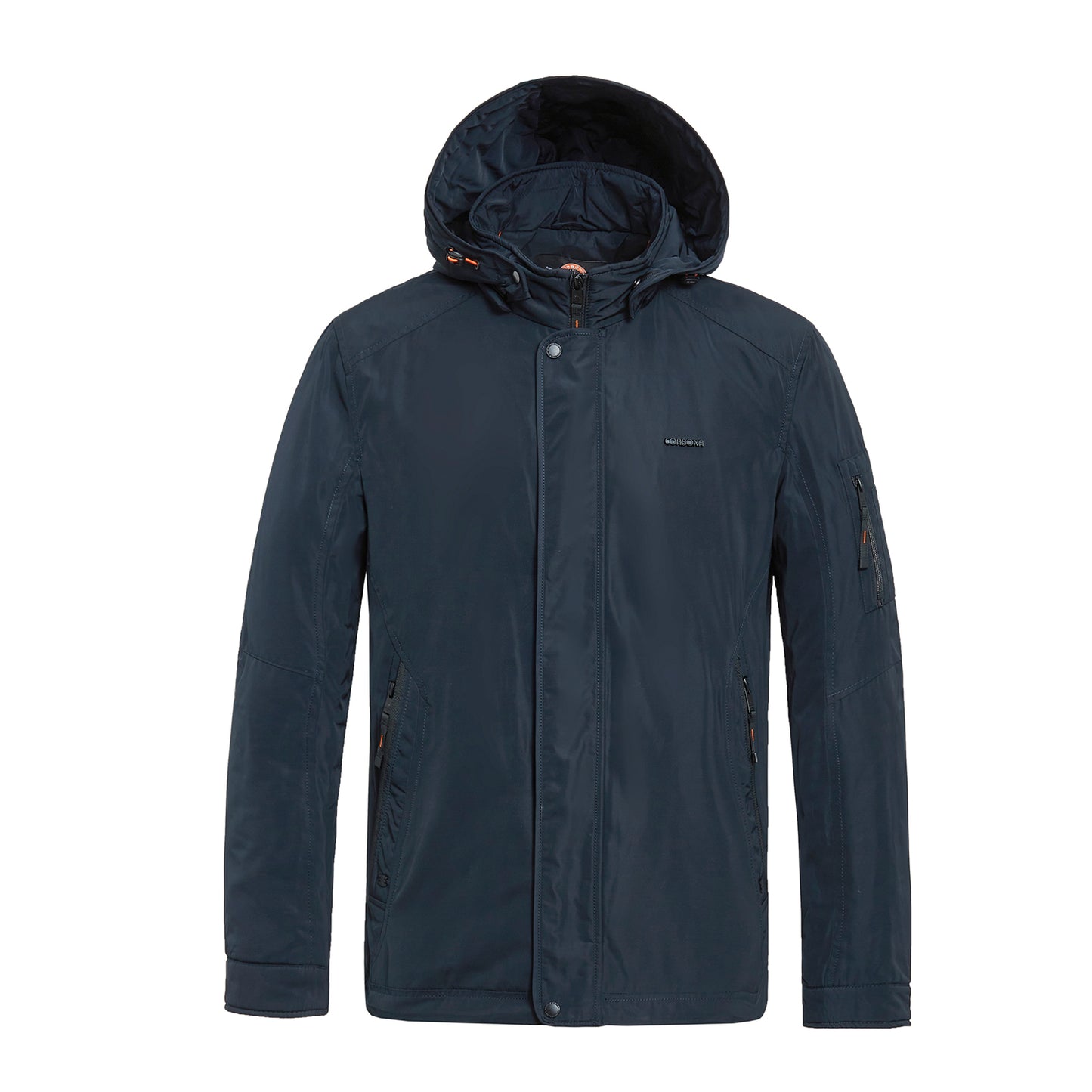 Detachable-Hooded Water And Wind Resistant Jacket