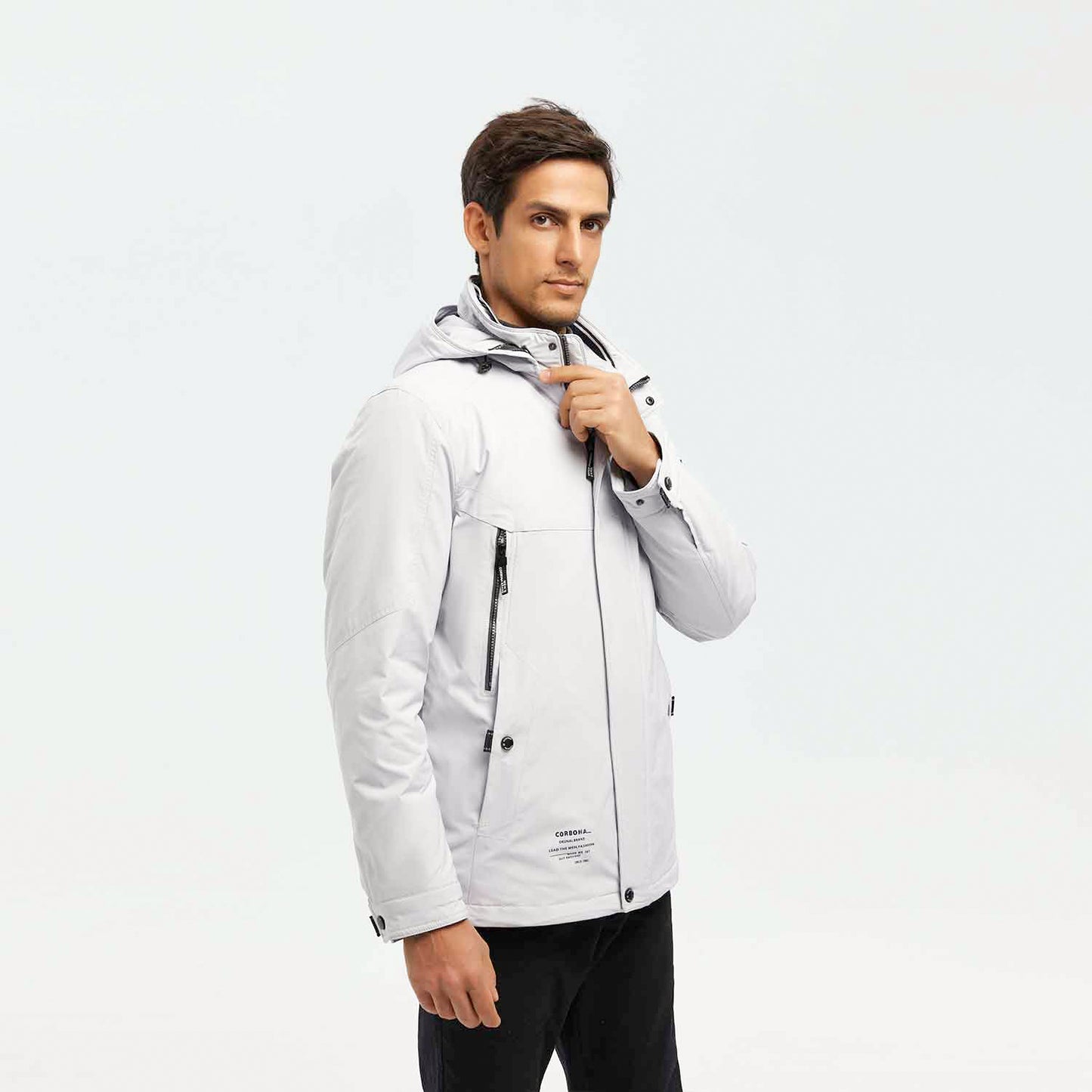 Detachable-Hooded Loose Fit Insulated Climbing Jacket