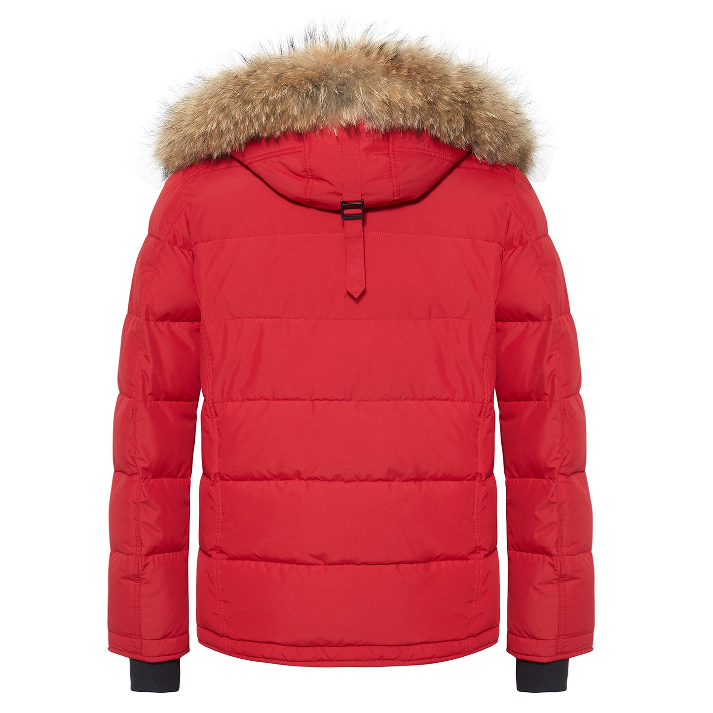 Ultra-Warm Real Fur Collar Padded Contrast Jacket