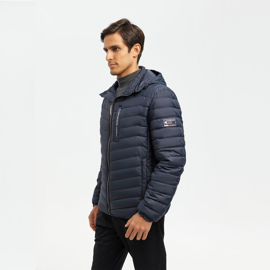 Lightweight Packable Detachable-Hooded Padded Jacket
