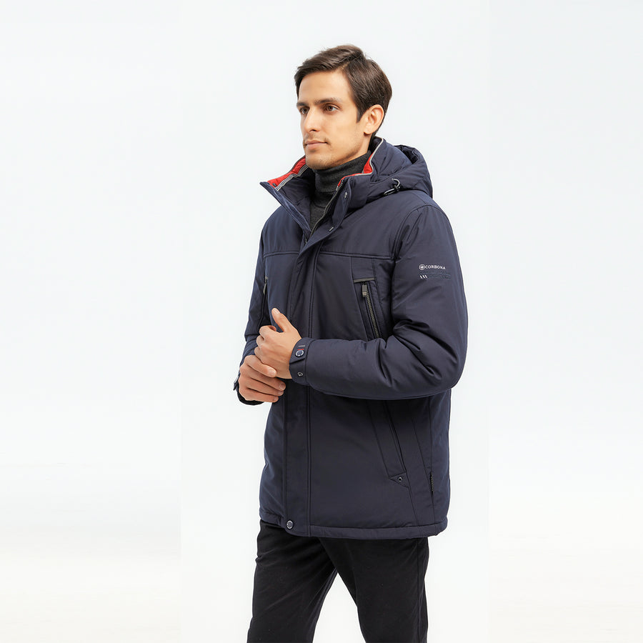 Ultra Warm Fleece Padded Parka With Built-in Thermometer