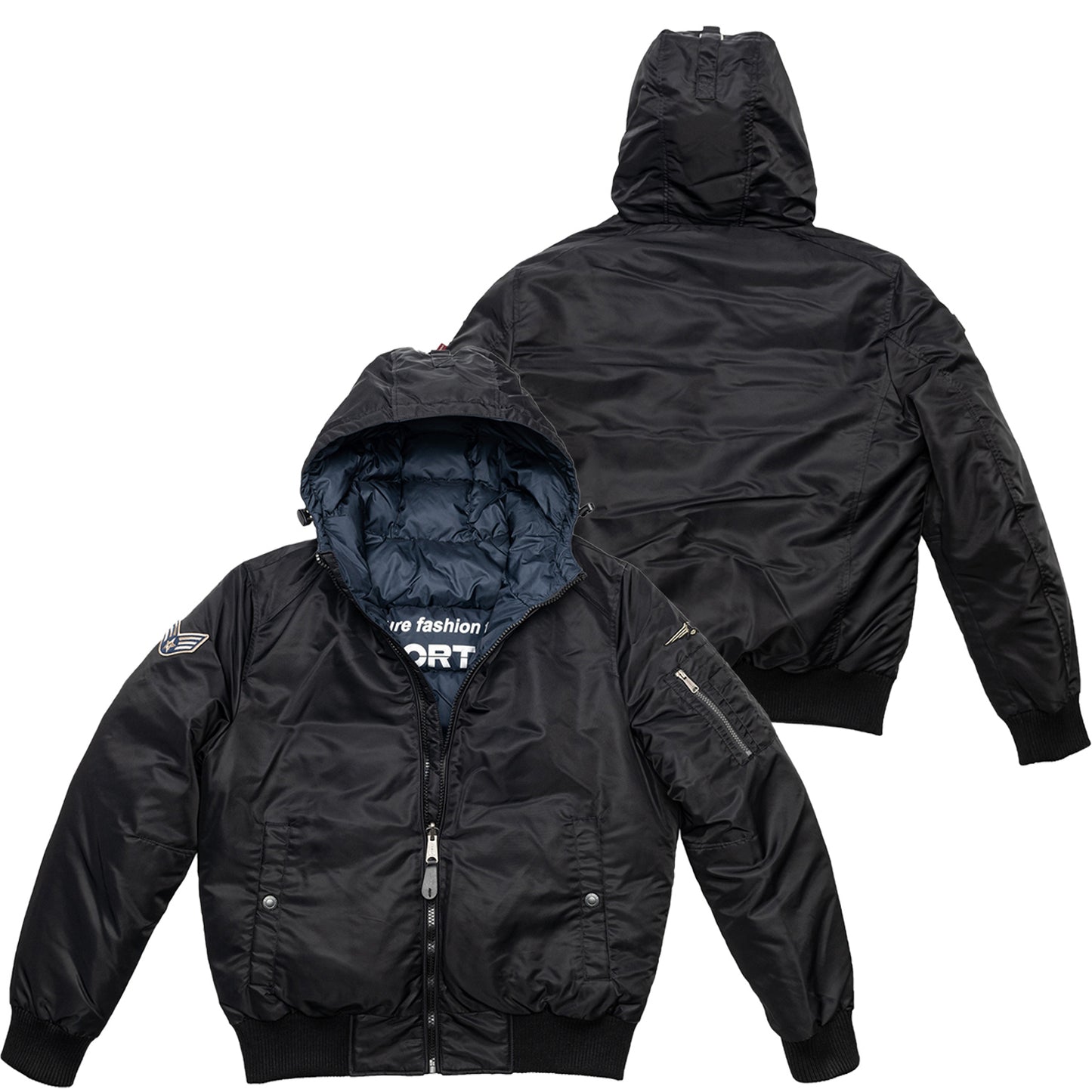 Double-sided Wearing Military Padded Bomber Jacket