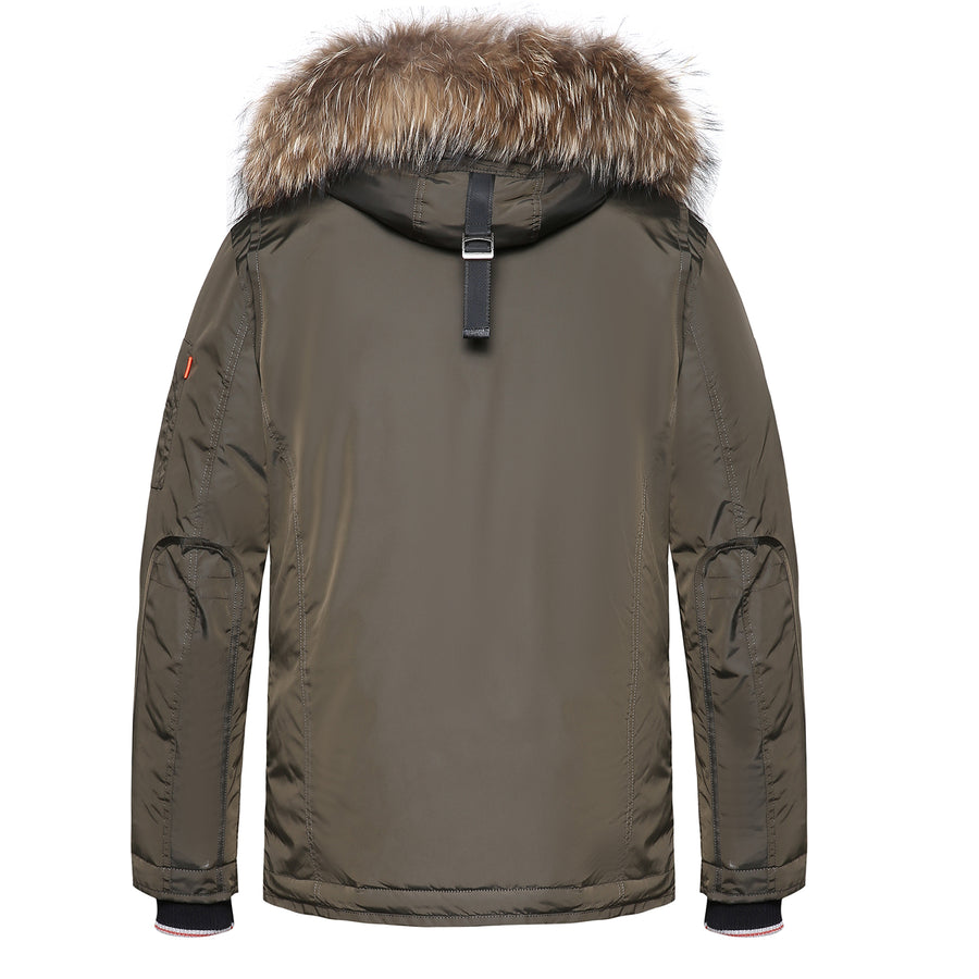 Function Oxford Real Fur Parka With Built-in Thermometer