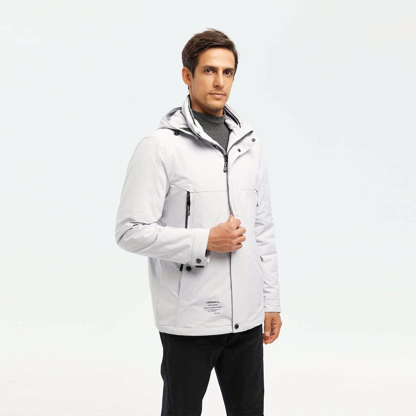 Detachable-Hooded Loose Fit Insulated Climbing Jacket