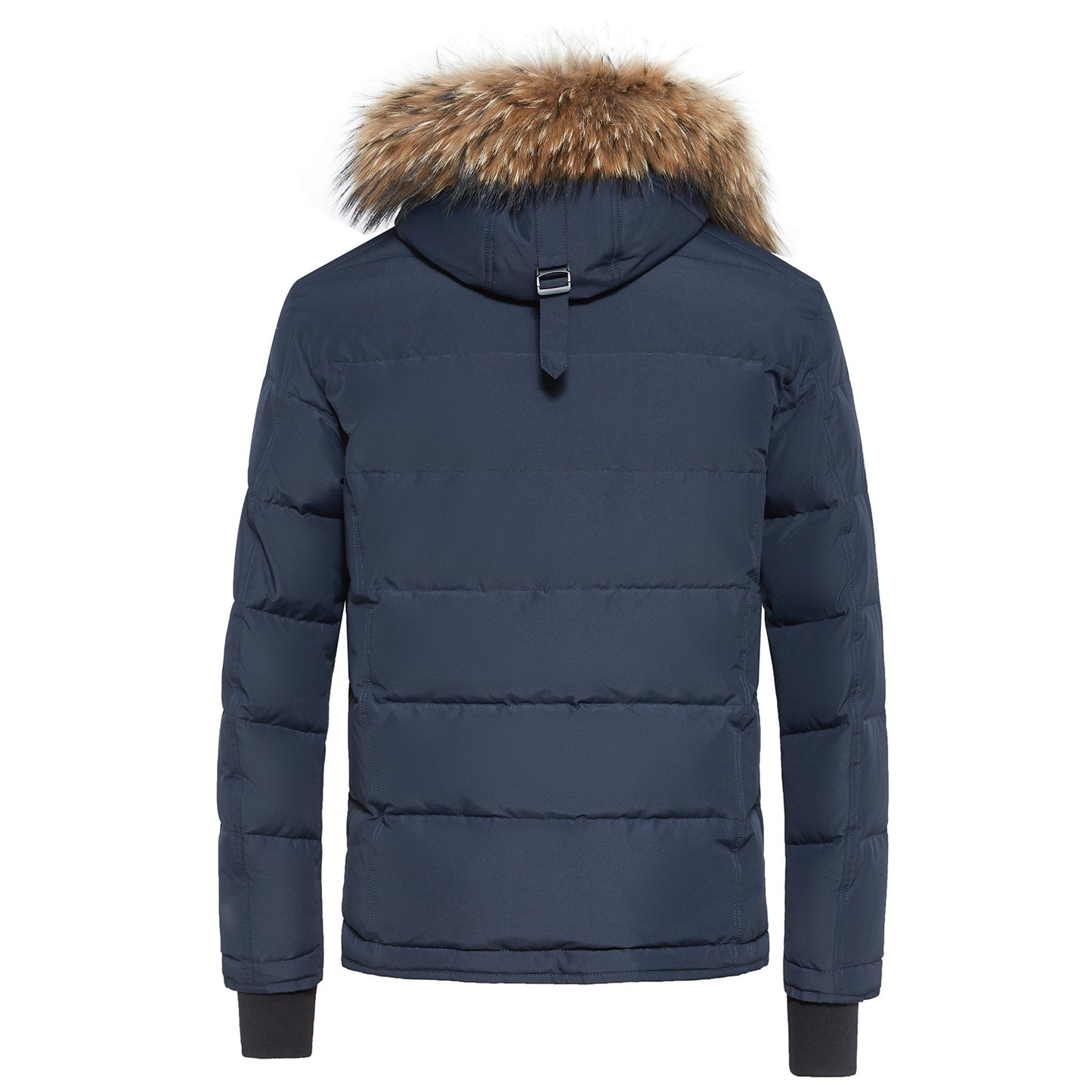 Ultra-Warm Real Fur Collar Padded Contrast Jacket