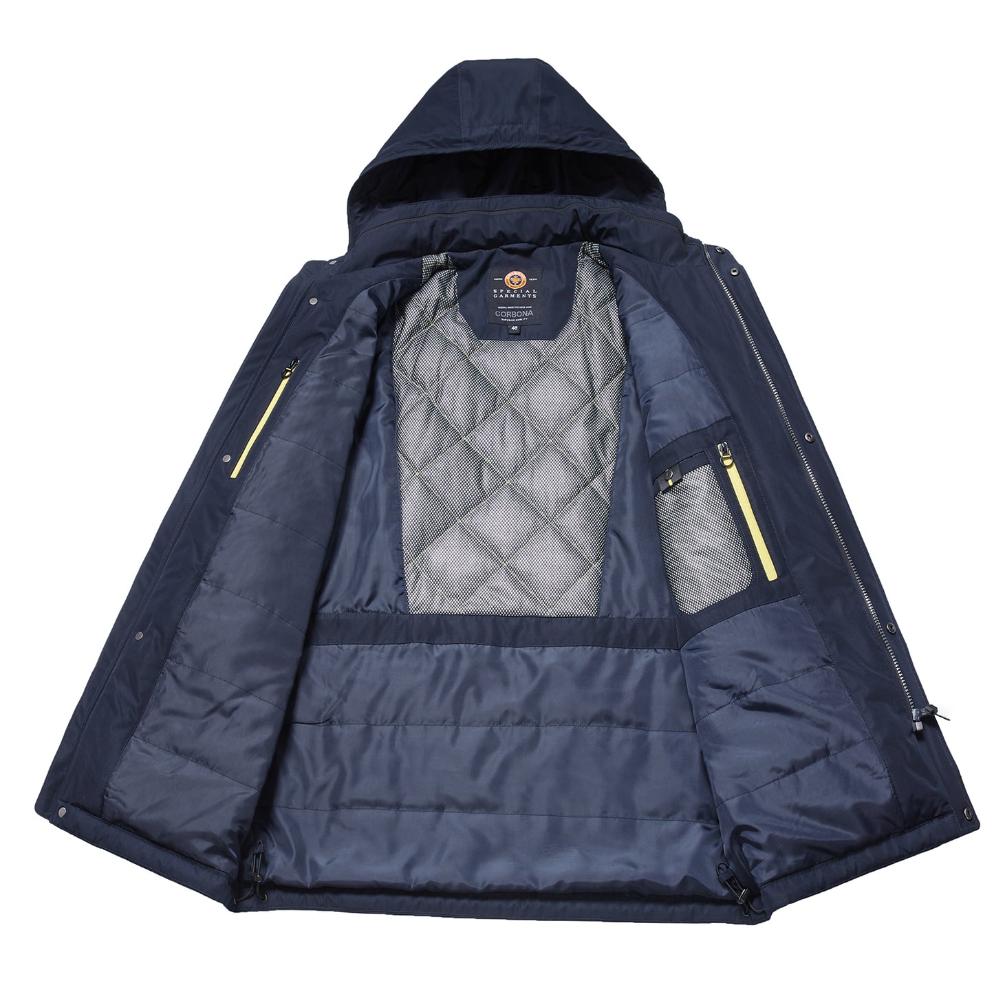 Hooded Drawstring Ribbon Insulated Jacket