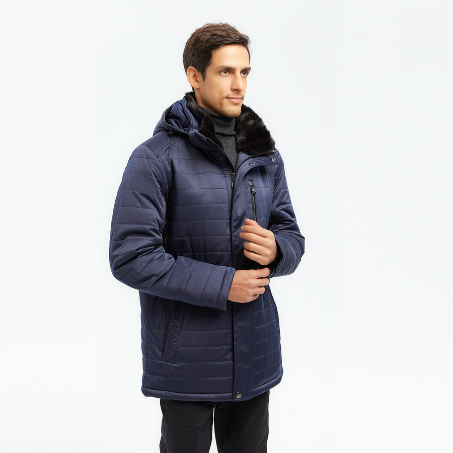 Satin Packable Built-in Thermometer Padded Winter Jacket