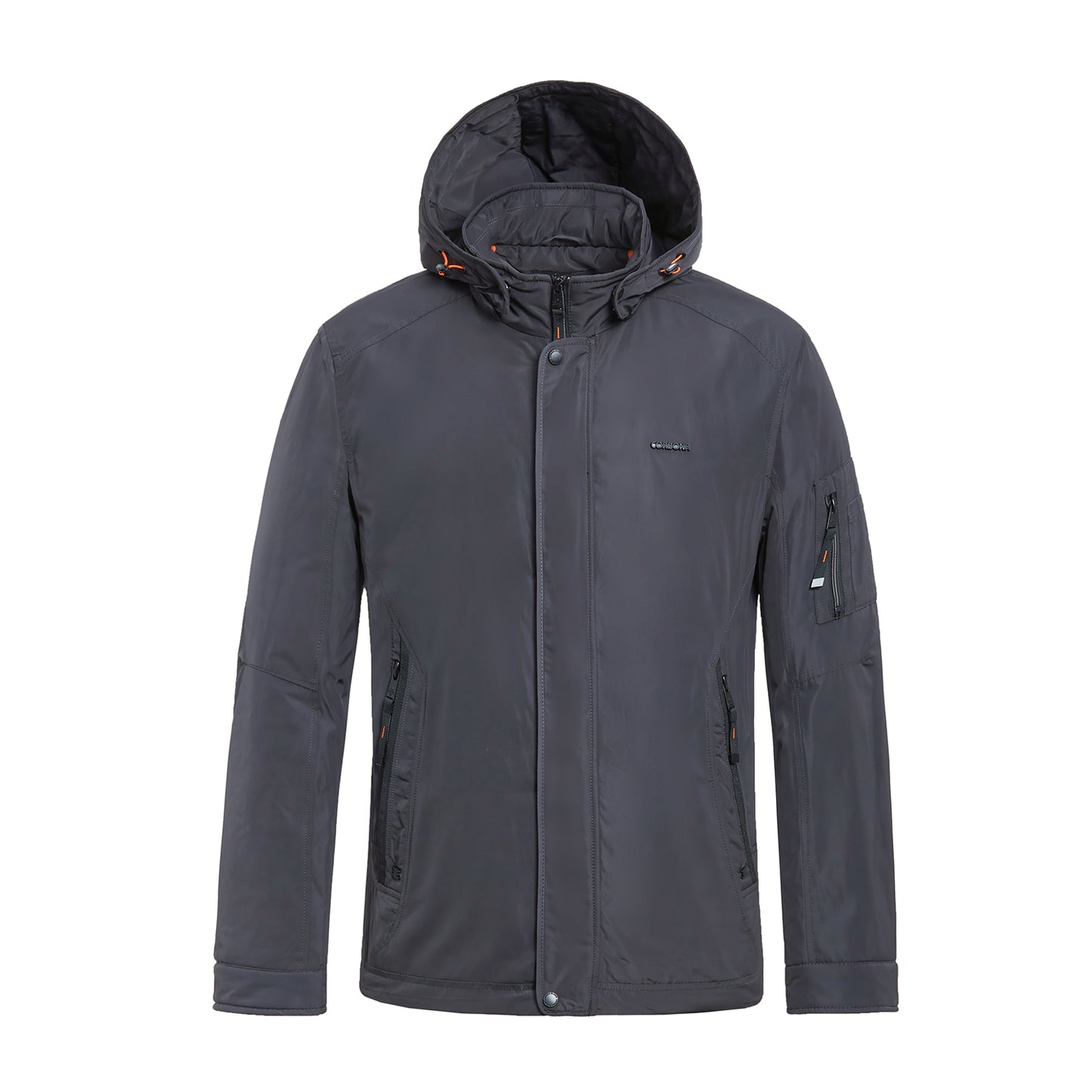 Detachable-Hooded Water And Wind Resistant Jacket