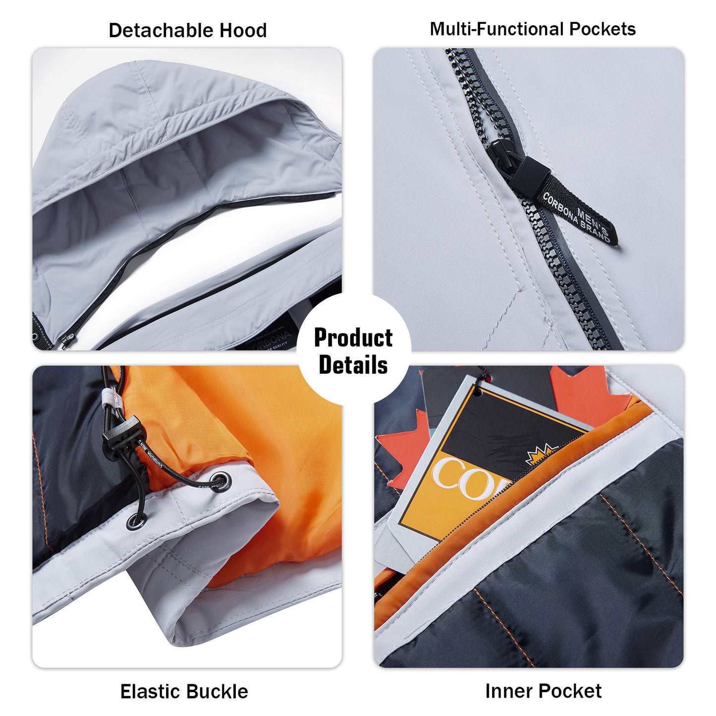 Detachable-Hooded Loose Fit Insulated Climbing Jacket