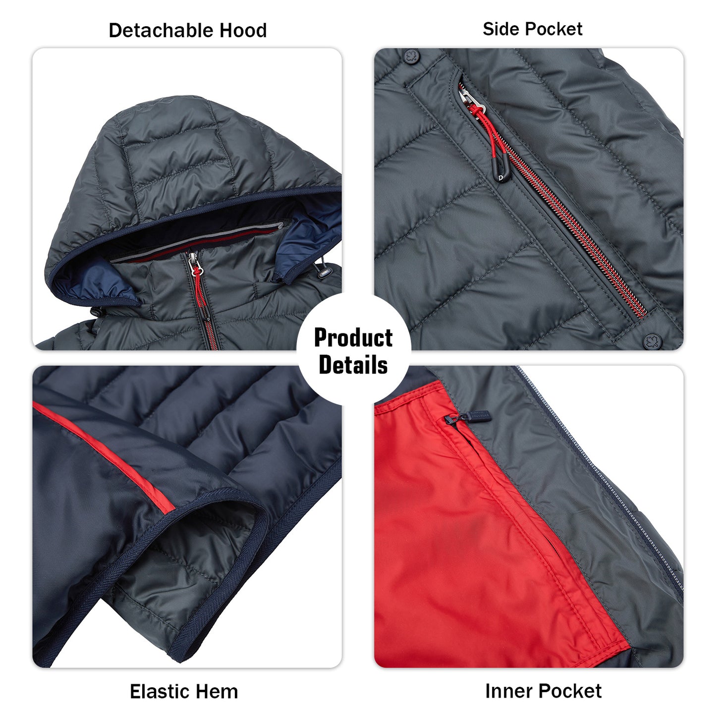 Lightweight Water Resistant Packable Insulated Jacket