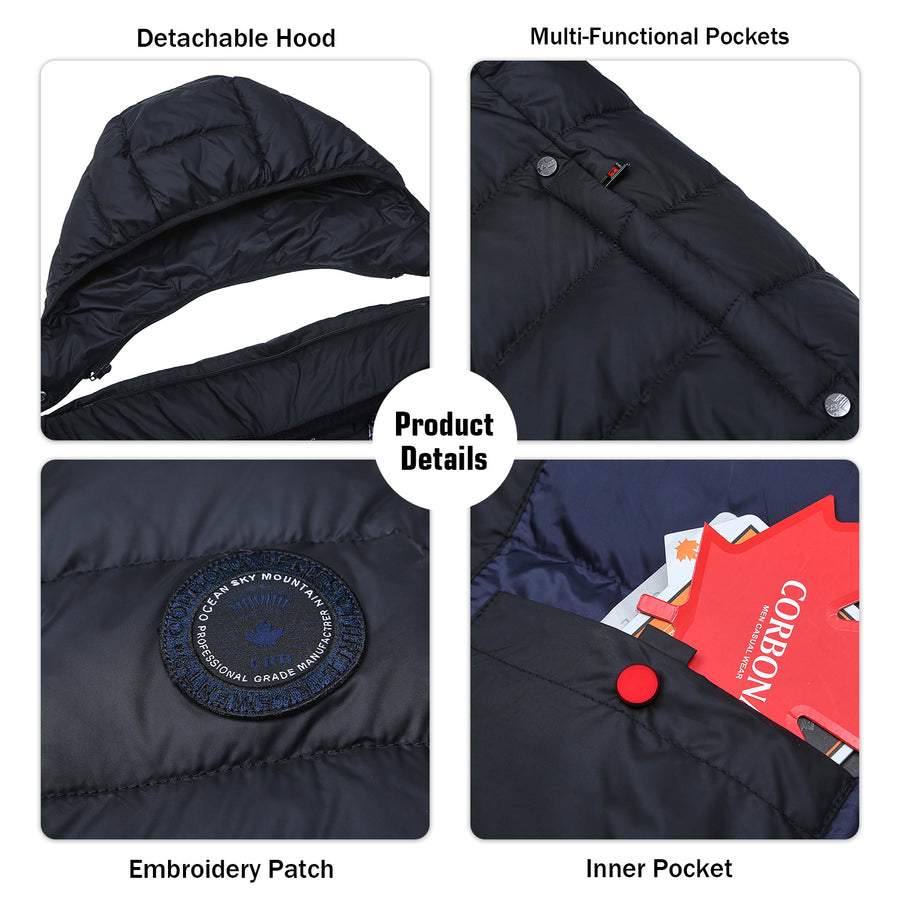 Утепленная куртка-пуховик Ultra с капюшоном и логотипом (обычный и большой размер)