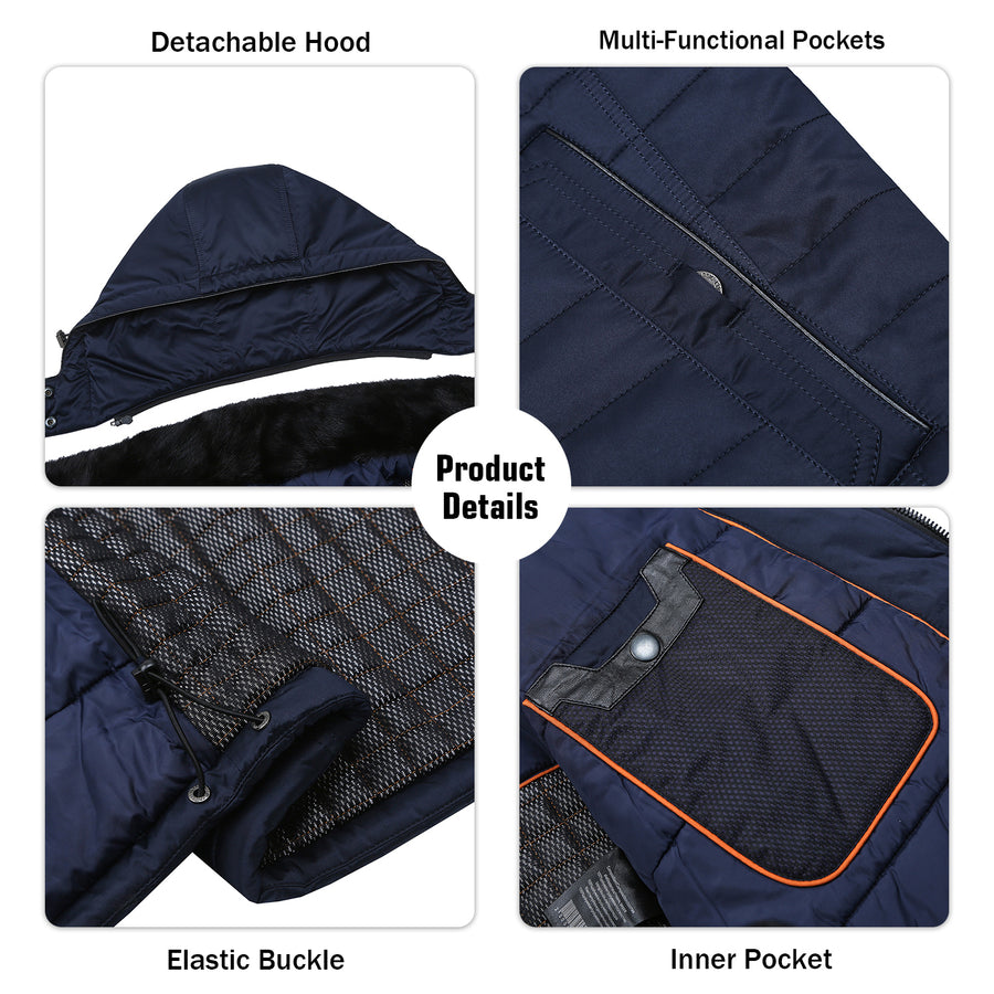 Satin Packable Built-in Thermometer Padded Winter Jacket